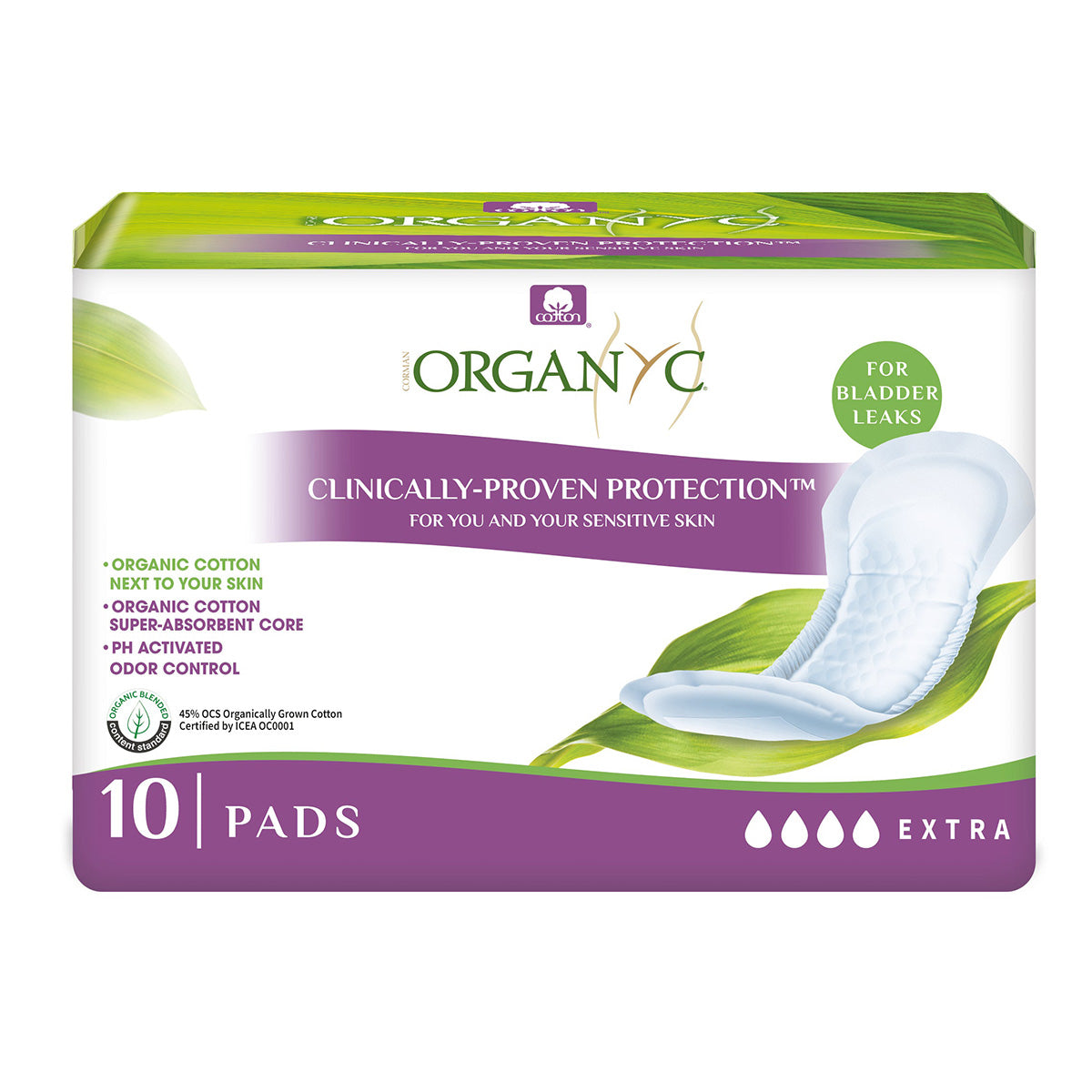 Organyc Light Incontinence - Pads for bladder leaks